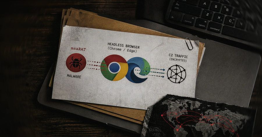 Chaos ransomware utiliza msaRAT para enrutar el tráfico C2 a través de Chrome y Edge sin cabeza