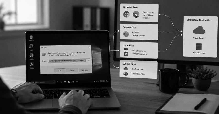 ACR Stealer utiliza el señuelo ClickFix para robar tokens del navegador y archivos de Microsoft 365