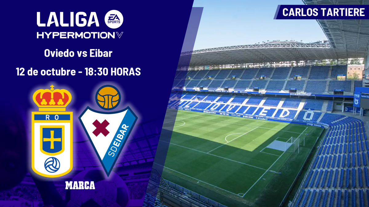 Dónde ver el Oviedo – Eibar de LaLiga Hypermotion: a qué hora es, canal y TV del partido de hoy
